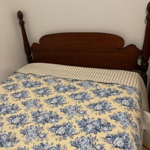 Vintage Lauren Ralph Lauren reversible Full/Queen Quilt Coverlet 100% Cotton